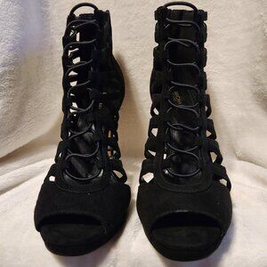 Michael Kors Black Suede Platform Heels